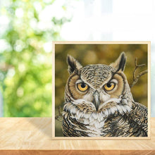 Lade das Bild in den Galerie-Viewer, Gloryart Eule - voller runder Diamant - 30x30cm