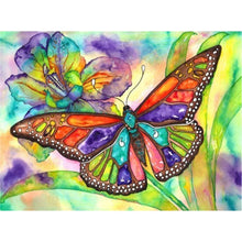 Lade das Bild in den Galerie-Viewer, Schmetterling - voller runder Diamant - 40x30cm