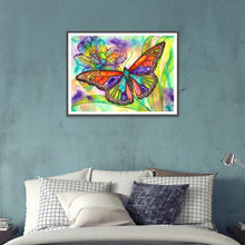Lade das Bild in den Galerie-Viewer, Schmetterling - voller runder Diamant - 40x30cm