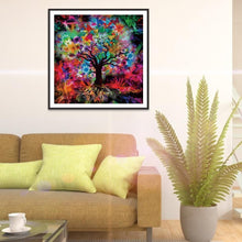 Lade das Bild in den Galerie-Viewer, Bunte Baum - voller runder Diamant - 30x30cm