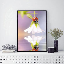 Lade das Bild in den Galerie-Viewer, Blume Marienkäfer - voller runder Diamant - 30x40cm