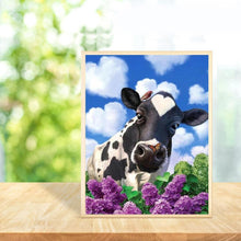 Lade das Bild in den Galerie-Viewer, Kuh - voller runder Diamant - 30x40cm