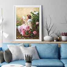Lade das Bild in den Galerie-Viewer, Niedlicher Engel - voller runder Diamant - 30x40cm