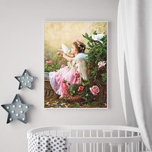 Lade das Bild in den Galerie-Viewer, Niedlicher Engel - voller runder Diamant - 30x40cm