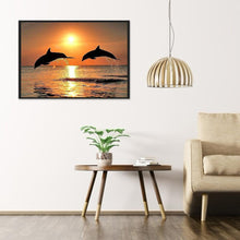 Lade das Bild in den Galerie-Viewer, Delphin - voller runder Diamant - 30x40cm