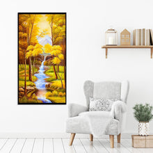 Lade das Bild in den Galerie-Viewer, Herbst-Landschaft - voller runder Diamant - 55x100cm