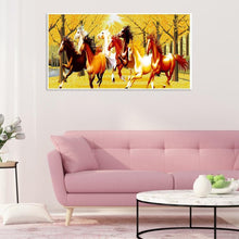 Lade das Bild in den Galerie-Viewer, Pferd - voller runder Diamant - 55x100cm