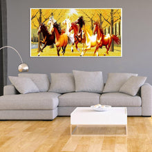 Lade das Bild in den Galerie-Viewer, Pferd - voller runder Diamant - 55x100cm
