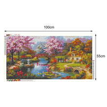Lade das Bild in den Galerie-Viewer, Landschaft - voller runder Diamant - 55x100cm