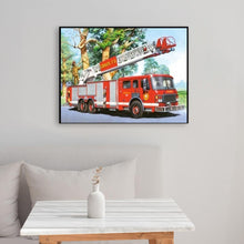 Lade das Bild in den Galerie-Viewer, Feuerwehrauto - voller runder Diamant - 30x40cm