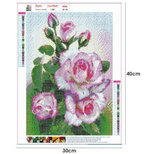 Lade das Bild in den Galerie-Viewer, Blume - voller runder Diamant - 30x40cm