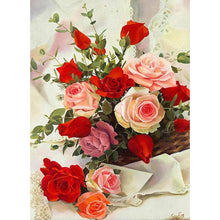 Lade das Bild in den Galerie-Viewer, Blume - voller runder Diamant - 30x40cm