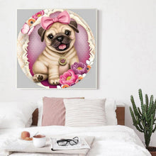 Lade das Bild in den Galerie-Viewer, Hund - voller runder Diamant - 30x30cm