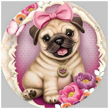 Lade das Bild in den Galerie-Viewer, Hund - voller runder Diamant - 30x30cm