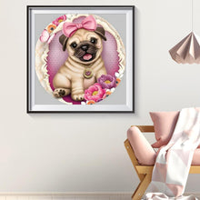 Lade das Bild in den Galerie-Viewer, Hund - voller runder Diamant - 30x30cm