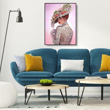 Lade das Bild in den Galerie-Viewer, Lady Lächeln - voller runder Diamant - 30x40cm