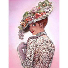 Lade das Bild in den Galerie-Viewer, Lady Lächeln - voller runder Diamant - 30x40cm