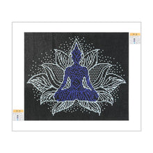 Lade das Bild in den Galerie-Viewer, Buddha-Statue leuchtend - voller runder Diamant -
