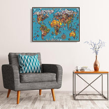Lade das Bild in den Galerie-Viewer, Schmetterling Karte - voller runder Diamant - 50x40cm