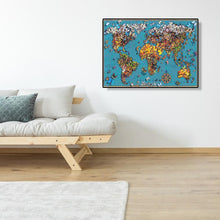 Lade das Bild in den Galerie-Viewer, Schmetterling Karte - voller runder Diamant - 50x40cm