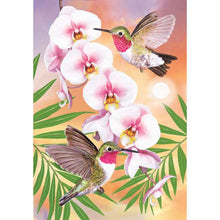 Lade das Bild in den Galerie-Viewer, Blumenvogel - volle Diamant-Malerei - 30x40cm