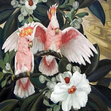 Lade das Bild in den Galerie-Viewer, Vogel und Blume - volle Diamant-Malerei - 30x30cm