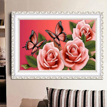 Lade das Bild in den Galerie-Viewer, Blumen - volle Diamant-Malerei - 40x30cm