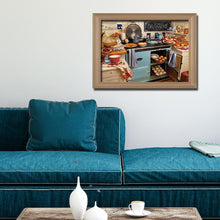 Lade das Bild in den Galerie-Viewer, Küche - voller runder Diamant - 40x30cm