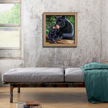 Lade das Bild in den Galerie-Viewer, Schwarzbär - voller runder Diamant - 30x30cm