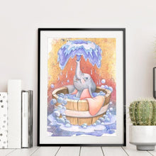 Lade das Bild in den Galerie-Viewer, Süße Elefant - volle Diamant-Malerei - 30x40cm