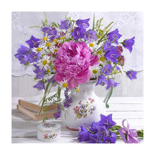 Lade das Bild in den Galerie-Viewer, Elegante Blumen - volle Diamant-Malerei - 30x30cm