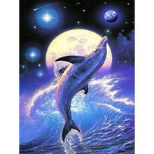 Lade das Bild in den Galerie-Viewer, Delphin - volle Diamant-Malerei - 40x30cm