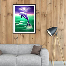 Lade das Bild in den Galerie-Viewer, Delphin - volle Diamant-Malerei - 40x30cm