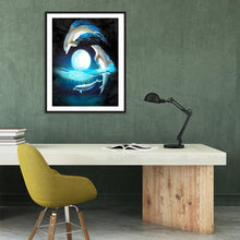 Lade das Bild in den Galerie-Viewer, Delphin - volle Diamant-Malerei - 40x30cm