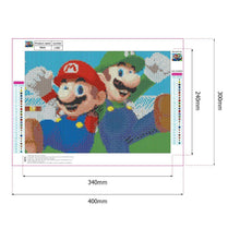 Lade das Bild in den Galerie-Viewer, Mario - Vollrunde Diamantmalerei