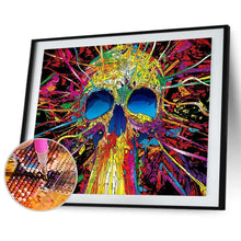 Lade das Bild in den Galerie-Viewer, Bunte Schädel - volle Diamant-Malerei - 40x30cm