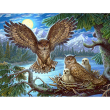 Lade das Bild in den Galerie-Viewer, Vogel-Familienset - voller Diamant-Malerei - 30x40cm