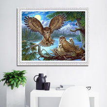 Lade das Bild in den Galerie-Viewer, Vogel-Familienset - voller Diamant-Malerei - 30x40cm
