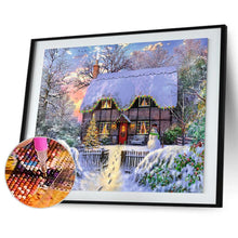 Lade das Bild in den Galerie-Viewer, Weihnachtshaus - voller runder Diamant - 30x40cm