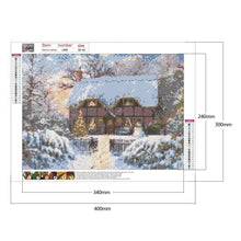 Lade das Bild in den Galerie-Viewer, Weihnachtshaus - voller runder Diamant - 30x40cm
