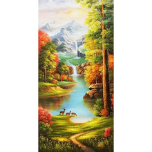 Lade das Bild in den Galerie-Viewer, Landschaft - volle runde Diamant-Malerei - 85x45cm