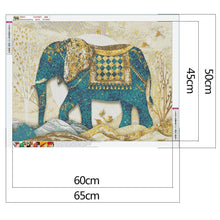 Lade das Bild in den Galerie-Viewer, Elefant - volle Runde Diamant-Malerei - 50x65cm