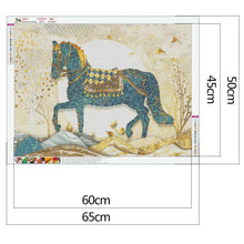 Lade das Bild in den Galerie-Viewer, Pferd - volle Runde Diamant-Malerei - 50x65cm