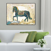 Lade das Bild in den Galerie-Viewer, Pferd - volle Runde Diamant-Malerei - 50x65cm