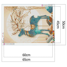 Lade das Bild in den Galerie-Viewer, Elch - volle runde Diamant-Malerei - 50x65cm