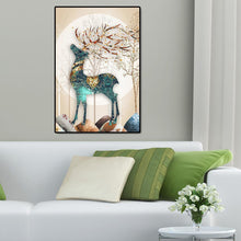 Lade das Bild in den Galerie-Viewer, Elch - volle runde Diamant-Malerei - 50x65cm