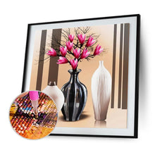 Lade das Bild in den Galerie-Viewer, Vase - volle runde Diamant-Malerei - 45x45cm