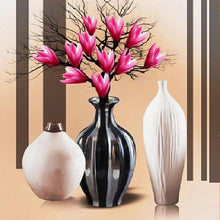 Lade das Bild in den Galerie-Viewer, Vase - volle runde Diamant-Malerei - 45x45cm