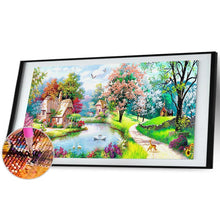 Lade das Bild in den Galerie-Viewer, Landschaftstier - voller runder Diamant - 100x50cm