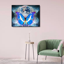Lade das Bild in den Galerie-Viewer, Schmetterling Erde - voller runder Diamant - 50x40cm